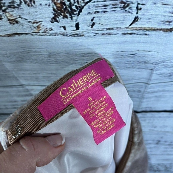 Catherine Skirt size 6 Brown Tan Faux Fur Pencil Knee Casual Career College Club - Picture 9 of 9